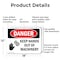 Signmission Keep Hands Out Of Machinery Danger Sign, Aluminum, 18in W x 12in L, 2PK OS-2PACK-DS-A-1218-L-1394 - alternate 2